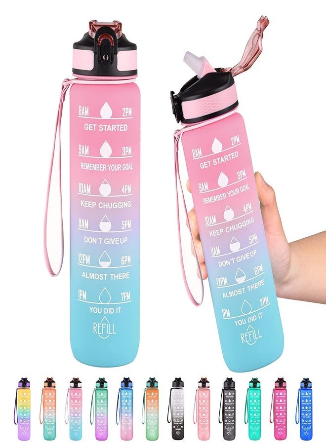 Darkstone fab Unbreakable Water Bottle 1 L with Motivational Time Marker, Leakproof Durable BPA Free Non-Toxic Water bottle for office,Water bottle for gym | Multicolor (Pack of 1), Plastic, 1 litre - Image 2